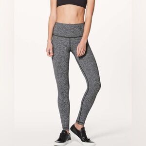 Lululemon Wunder Under Hi-Rise Tight 28 Heathered Black size 10